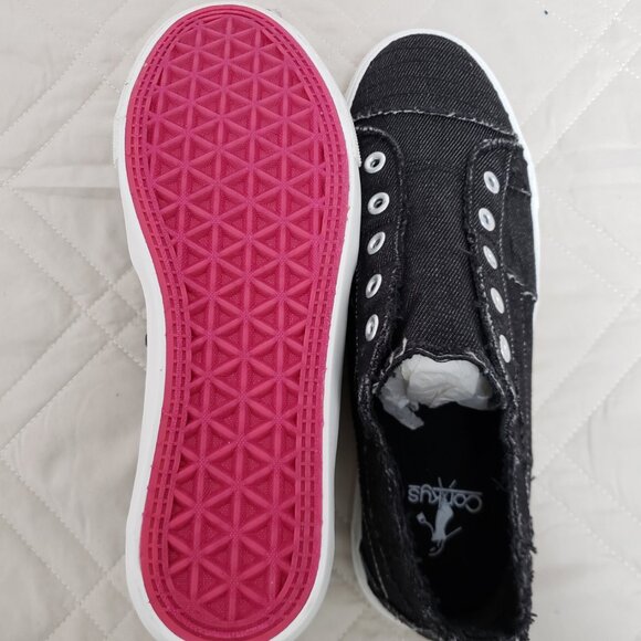 Corkys Babalu Canvas Laceless Slip-On Sneakers Black Women's Size 8 NWT - Picture 5 of 10